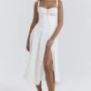 Carmen witte bustier-Zomerjurk