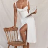 Carmen witte bustier-Zomerjurk