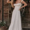 Carmen witte bustier-Zomerjurk