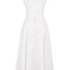 Carmen witte bustier-Zomerjurk
