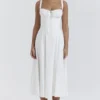 Carmen witte bustier-Zomerjurk