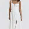 Carmen witte bustier-Zomerjurk