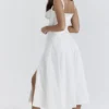 Carmen witte bustier-Zomerjurk