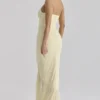 Carmine Lemon Mesh Silhouette Maxi-jurk