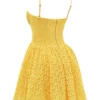Carolina Apricot kanten corset mini-jurk