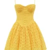 Carolina Apricot kanten corset mini-jurk