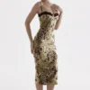 Cassia midi-jurk met bloemenprint
