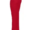 Cassidy Holly Red Mesh Maxi-rok met gerimpelde zomen