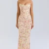 Hallie Honeyflower Print Strapless Korsetten met sjaal