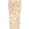 Cassidy maxi-rok met honingbloemenprint en uitlopende zomen