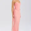 Hallie Peach strapless korset met halssjaal