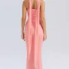 Hallie Peach strapless korset met halssjaal