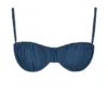Cassis diepblauwe bikini-top met ruches