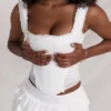 Catalina Wit Broderie Anglaise Korsetten