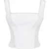 Catalina Wit Broderie Anglaise Korsetten