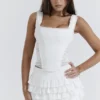 Catalina Wit Broderie Anglaise Korsetten