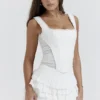 Catalina Wit Broderie Anglaise Korsetten