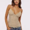Catarina Vintage ivoorkleurige, met de hand geborduurde camisole-top – Limited Edition