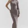 Catiana Smoke maxi-jurk met één mouw