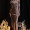 Catiana Smoke maxi-jurk met één mouw