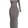 Catiana Smoke maxi-jurk met één mouw