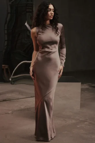 Catiana Smoke maxi-jurk met één mouw