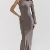 Catiana Smoke maxi-jurk met één mouw