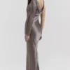 Catiana Smoke maxi-jurk met één mouw
