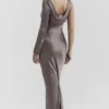 Catiana Smoke maxi-jurk met één mouw