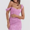 Cesca roze maxi-jurk met bloemenprint