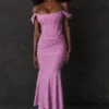 Cesca roze maxi-jurk met bloemenprint
