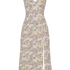 Charlotte midi-zomerjurk met pioenrozenprint