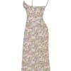 Charlotte midi-zomerjurk met pioenrozenprint