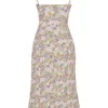 Charlotte midi-zomerjurk met pioenrozenprint