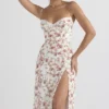 Charlotte Rose Print Korset Midi Zomerjurk