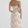 Charlotte Rose Print Korset Midi Zomerjurk