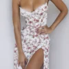 Charlotte Rose Print Korset Midi Zomerjurk