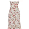 Charlotte Rose Print Korset Midi Zomerjurk