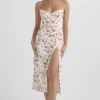 Charlotte Rose Print Korset Midi Zomerjurk