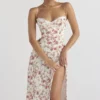 Charlotte Rose Print Korset Midi Zomerjurk