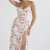 Charlotte Rose Print Korset Midi Zomerjurk