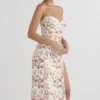 Charlotte Rose Print Korset Midi Zomerjurk