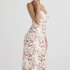Charlotte Rose Print Korset Midi Zomerjurk