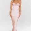 Charmaine Blush Pink Korsetten-Maxi-Jurken