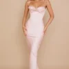 Charmaine Blush Pink Korsetten-Maxi-Jurken