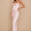 Charmaine Blush Pink Korsetten-Maxi-Jurken