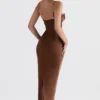 Charmaine Chocolate Korsetten-Maxi-jurk