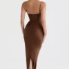 Charmaine Chocolate Korsetten-Maxi-jurk
