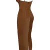Charmaine Chocolate Korsetten-Maxi-jurk