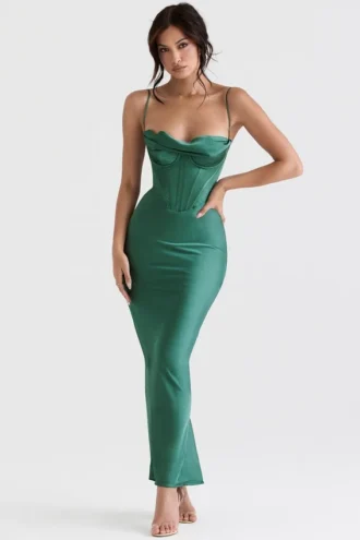 Charmaine Forest Korsetten Maxi-jurk